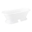 72" Scarlett Cast Iron Double-Ended Pedestal Tub - Rolled Rim, , large image number 2