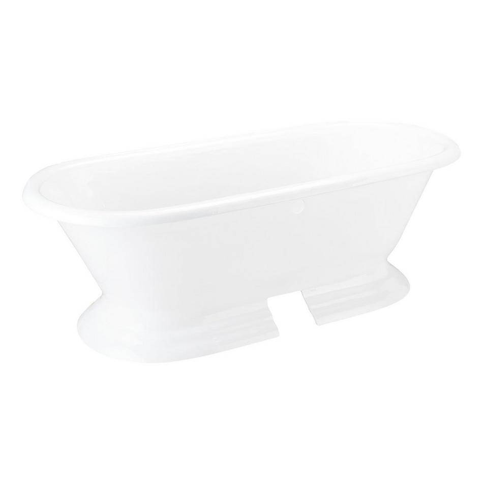 72" Scarlett Cast Iron Double-Ended Pedestal Tub - Rolled Rim, , large image number 2
