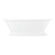 72" Scarlett Cast Iron Double-Ended Pedestal Tub - Rolled Rim, , large image number 3