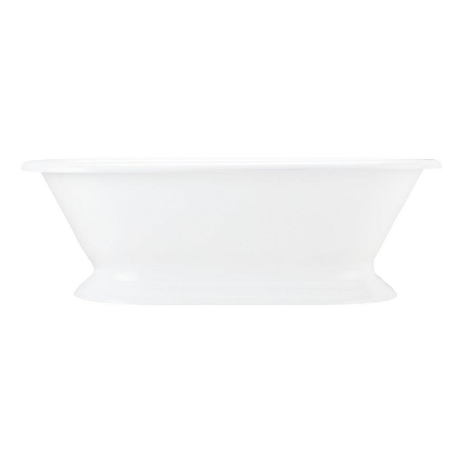 72" Scarlett Cast Iron Double-Ended Pedestal Tub - Rolled Rim, , large image number 3