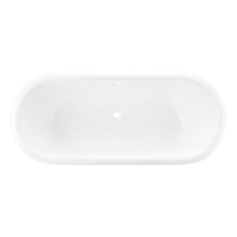 72" Scarlett Cast Iron Double-Ended Pedestal Tub - Rolled Rim, , large image number 4