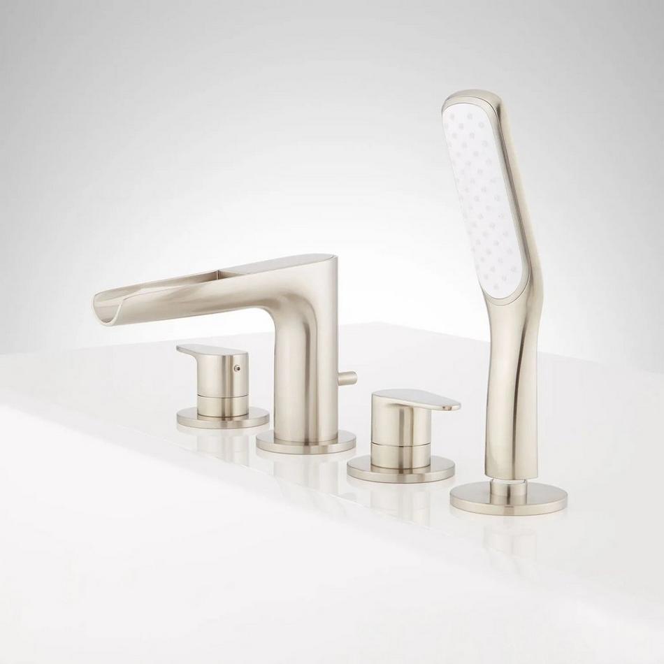 Pagosa Roman Waterfall Tub Faucet and Hand Shower - Brushed Nickel, , large image number 1