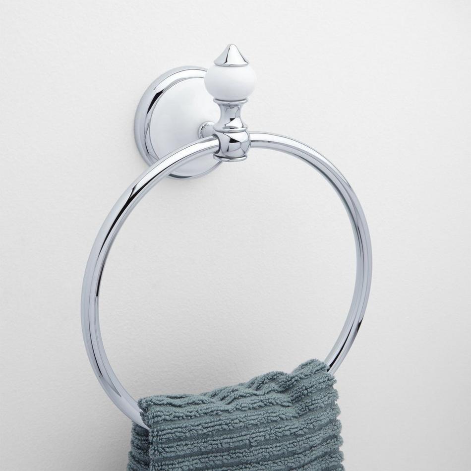 Classic Round Polished Chrome Bathroom Hand Towel Ring + Reviews