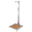 Abner Outdoor Stainless Steel Shower Panel with Bamboo Tray, , large image number 1