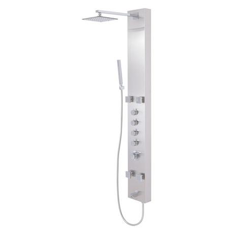Shelton Thermostatic Stainless Steel Tub and Shower Panel with Hand Shower