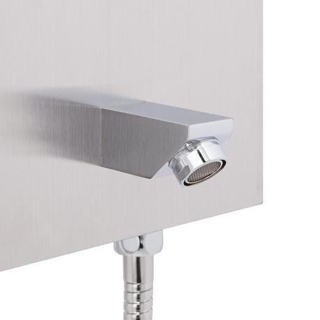 Shelton Thermostatic Stainless Steel Tub and Shower Panel with Hand Shower
