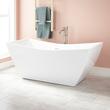67" Renlo Acrylic Freestanding Tub - With Integral Overflow, , large image number 0