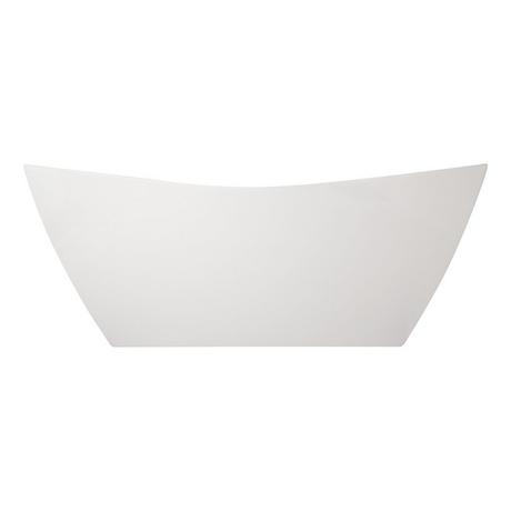 67" Renlo Acrylic Freestanding Tub - With Integral Overflow
