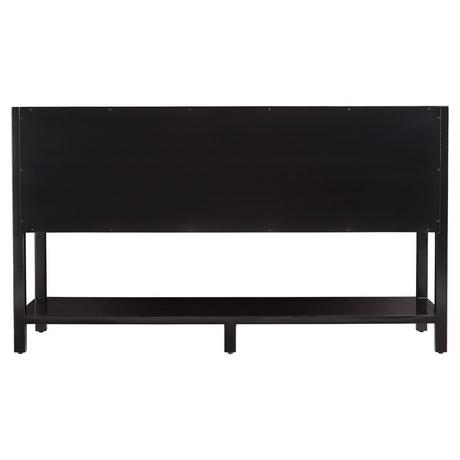 60" Robertson Double Console Vanity for Rectangular Undermount Sinks - Black