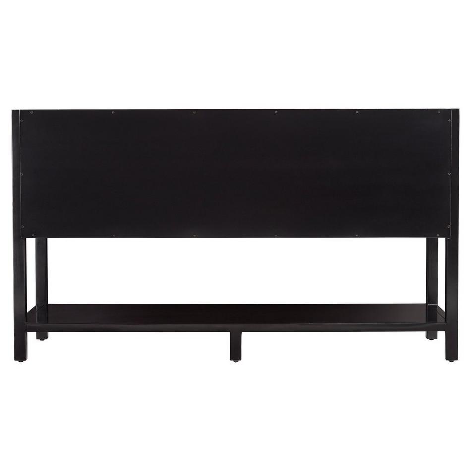 60" Robertson Double Console Vanity for Rectangular Undermount Sinks - Black, , large image number 3