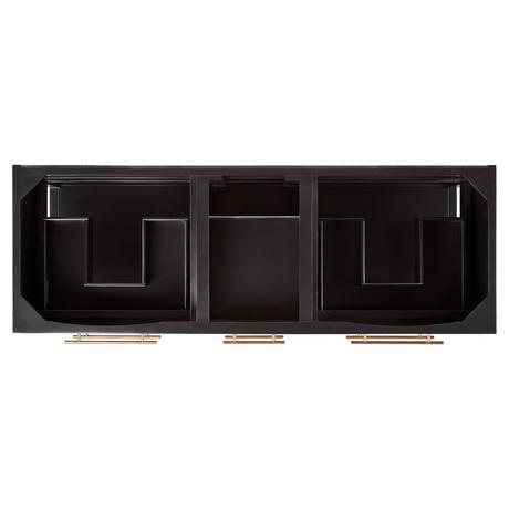 60" Robertson Double Console Vanity for Rectangular Undermount Sinks - Black