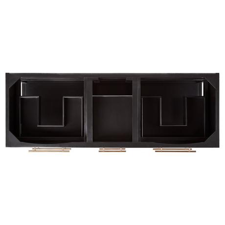 60" Robertson Double Console Vanity for Undermount Sinks - Black