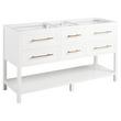 60" Robertson Double Vanity - Bright White - Vanity Cabinet Only, , large image number 0