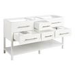 60" Robertson Double Vanity - Bright White - Vanity Cabinet Only, , large image number 1