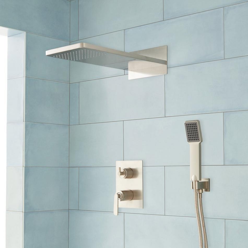 Calhoun Shower System with Rainfall Shower Head & Hand Shower, , large image number 1