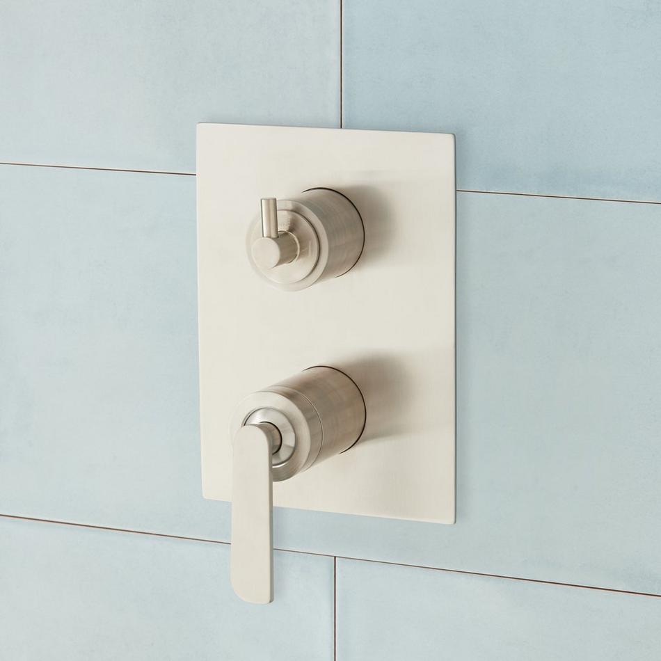 Calhoun Shower System with Rainfall Shower Head and Hand Shower - Brushed Nickel, , large image number 3