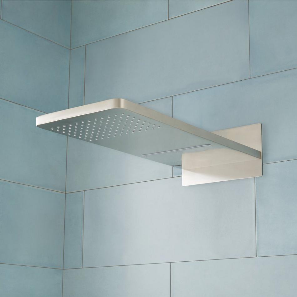 Calhoun Shower System with Rainfall Shower Head and Hand Shower - Brushed Nickel, , large image number 1