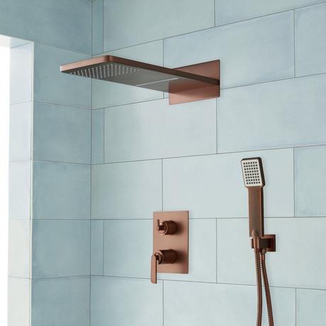 Calhoun Shower System with Rainfall Shower Head & Hand Shower