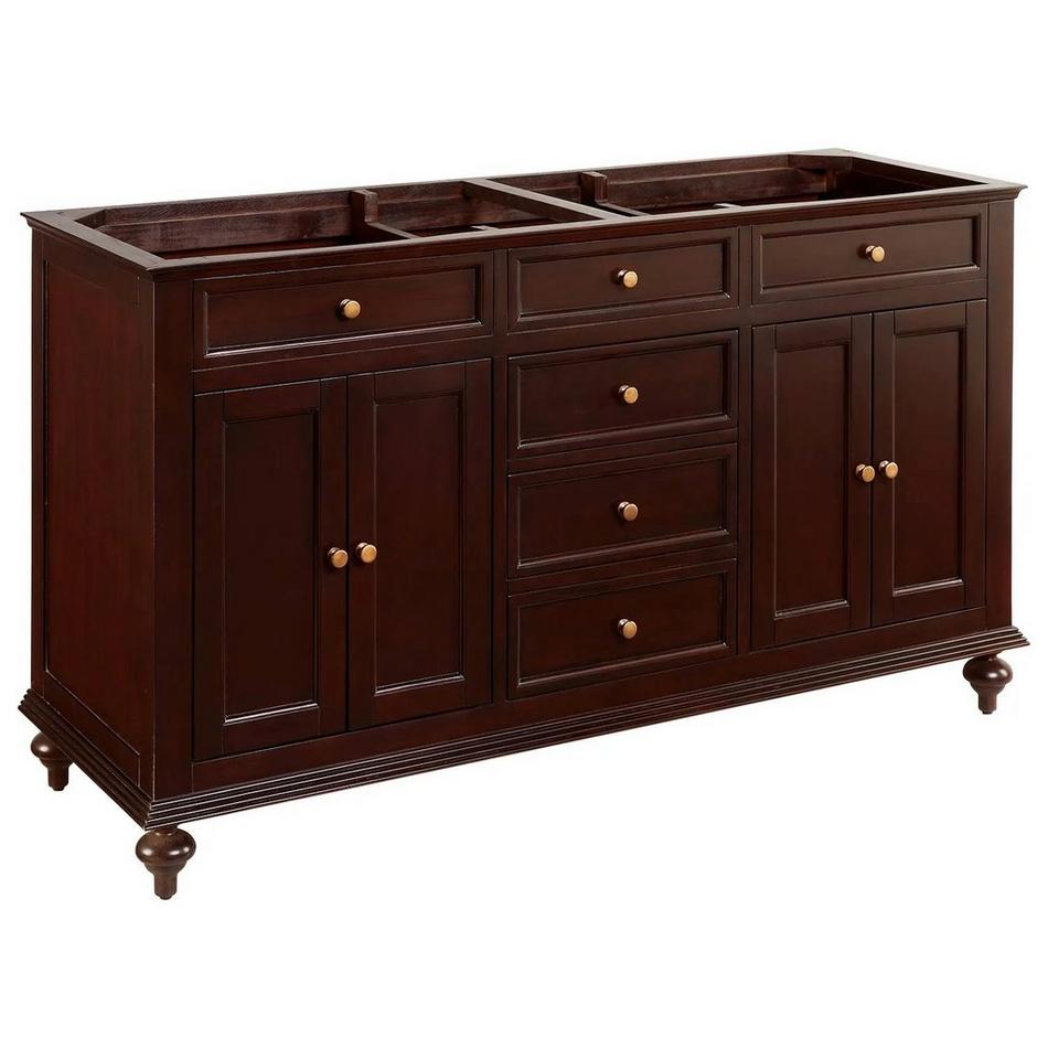 60" Keller Mahogany Double Vanity for Undermount Sinks - Dark Espresso, , large image number 1