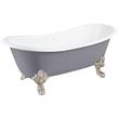 72" Lena Cast Iron Double-Slipper Tub - Rolled Rim - Monarch Imperial Feet, , large image number 1