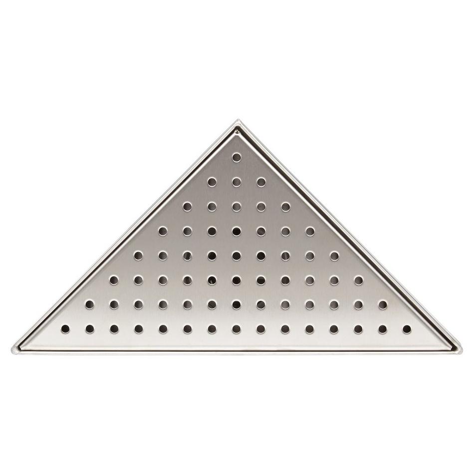8" Werner Triangular Shower Drain - Brushed Stainless Steel, , large image number 2