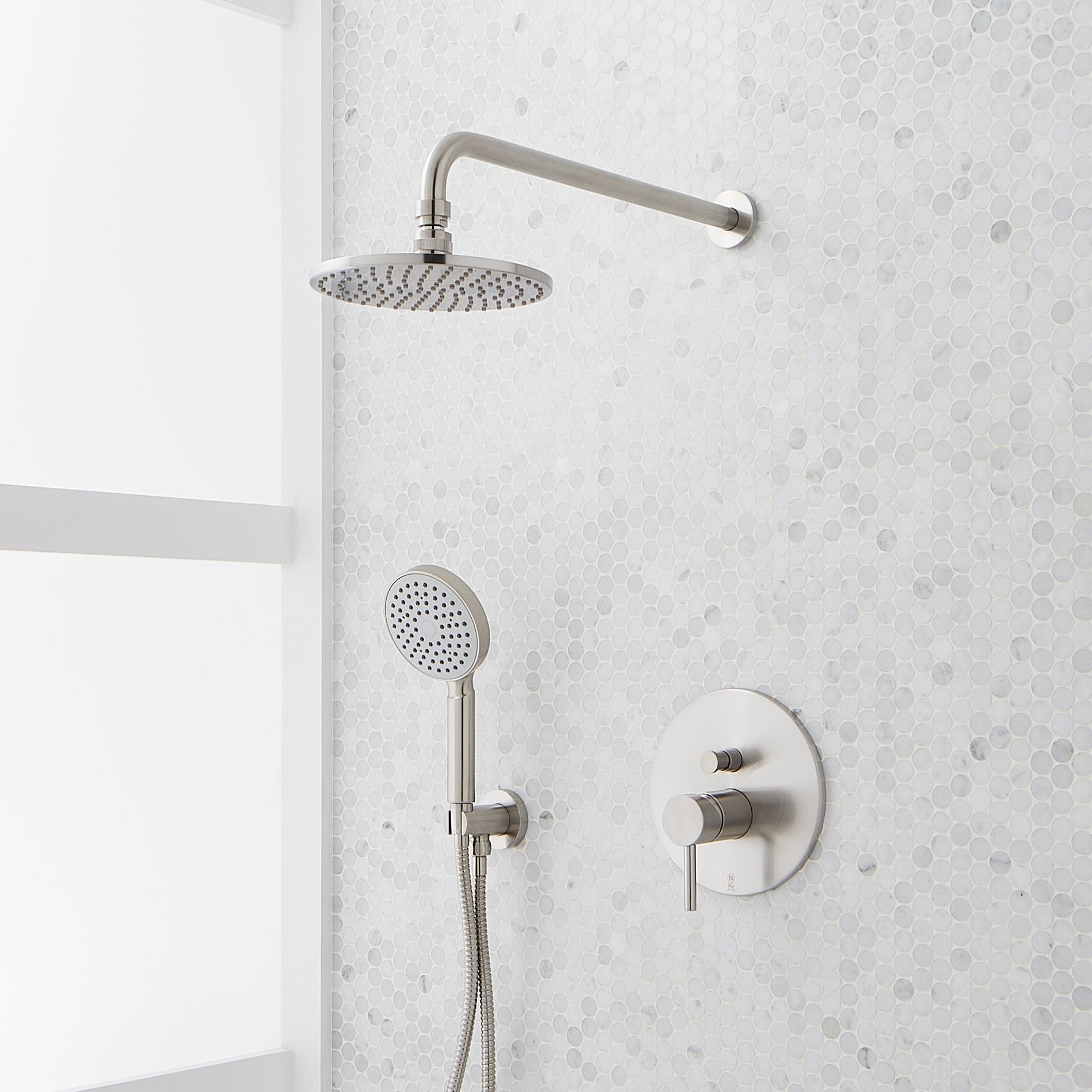 Lattimore Shower System with Rainfall Shower Head & Hand Shower