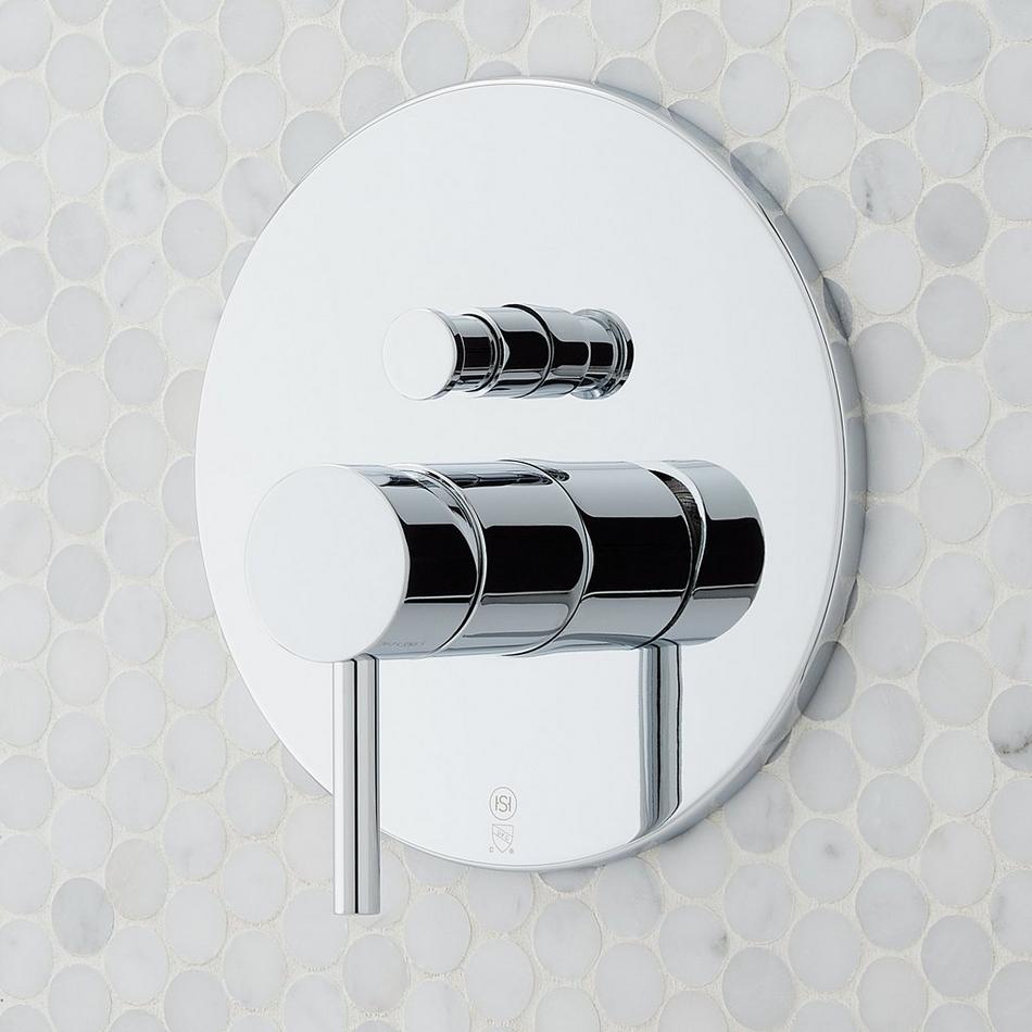 Lattimore Shower System with Rainfall Shower Head & Hand Shower - Chrome, , large image number 2