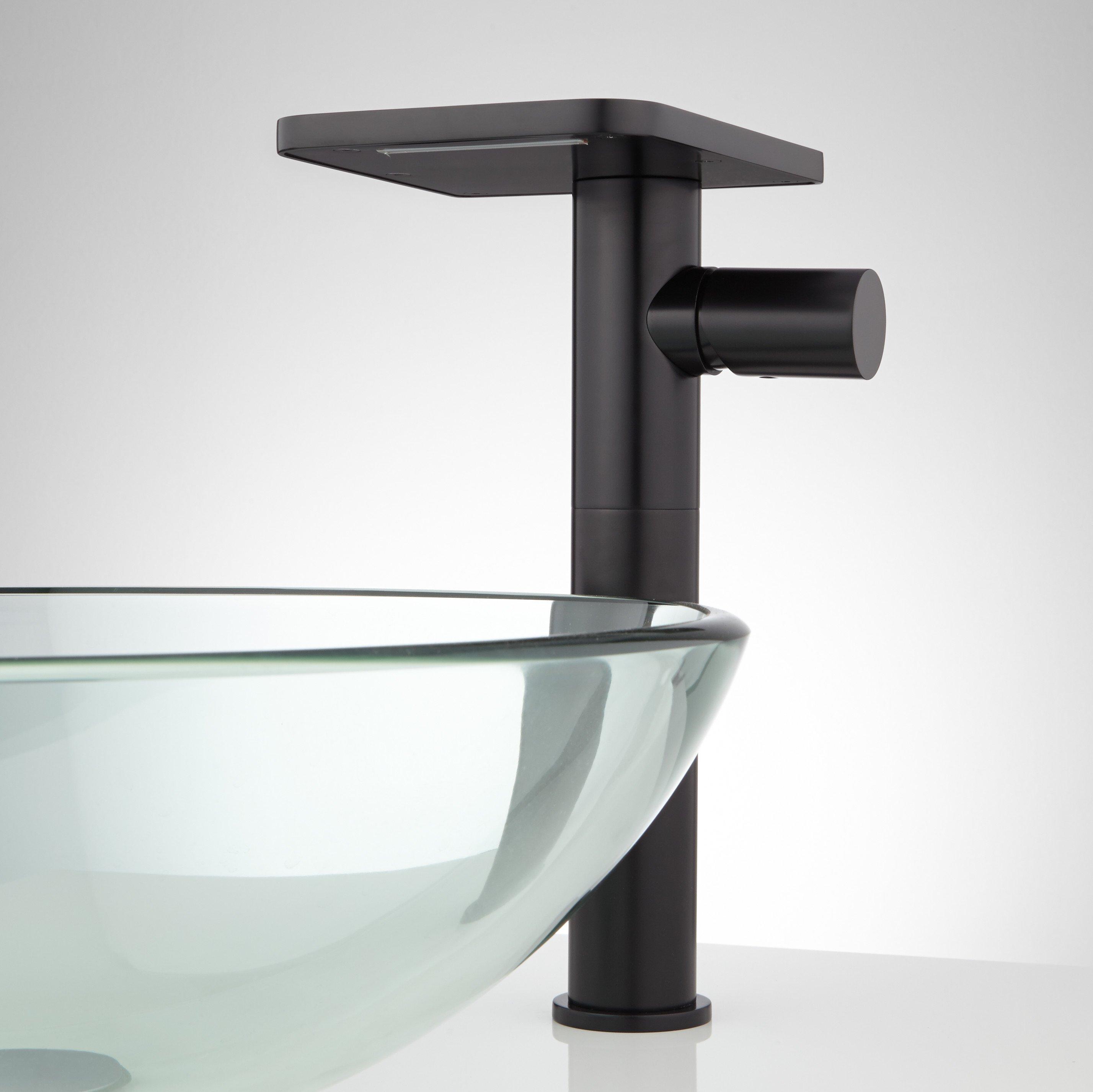 Waterfall discount vessel sink faucet