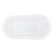 61" Callaway Cast Iron Tub - Polished Nickel Ball & Claw Feet - 7" Rim - Drain End, , large image number 1