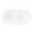57" Erica Cast Iron Clawfoot Tub - Polished Nickel Ball & Claw Feet-Rolled Rim-No Holes - No Drain, , large image number 1