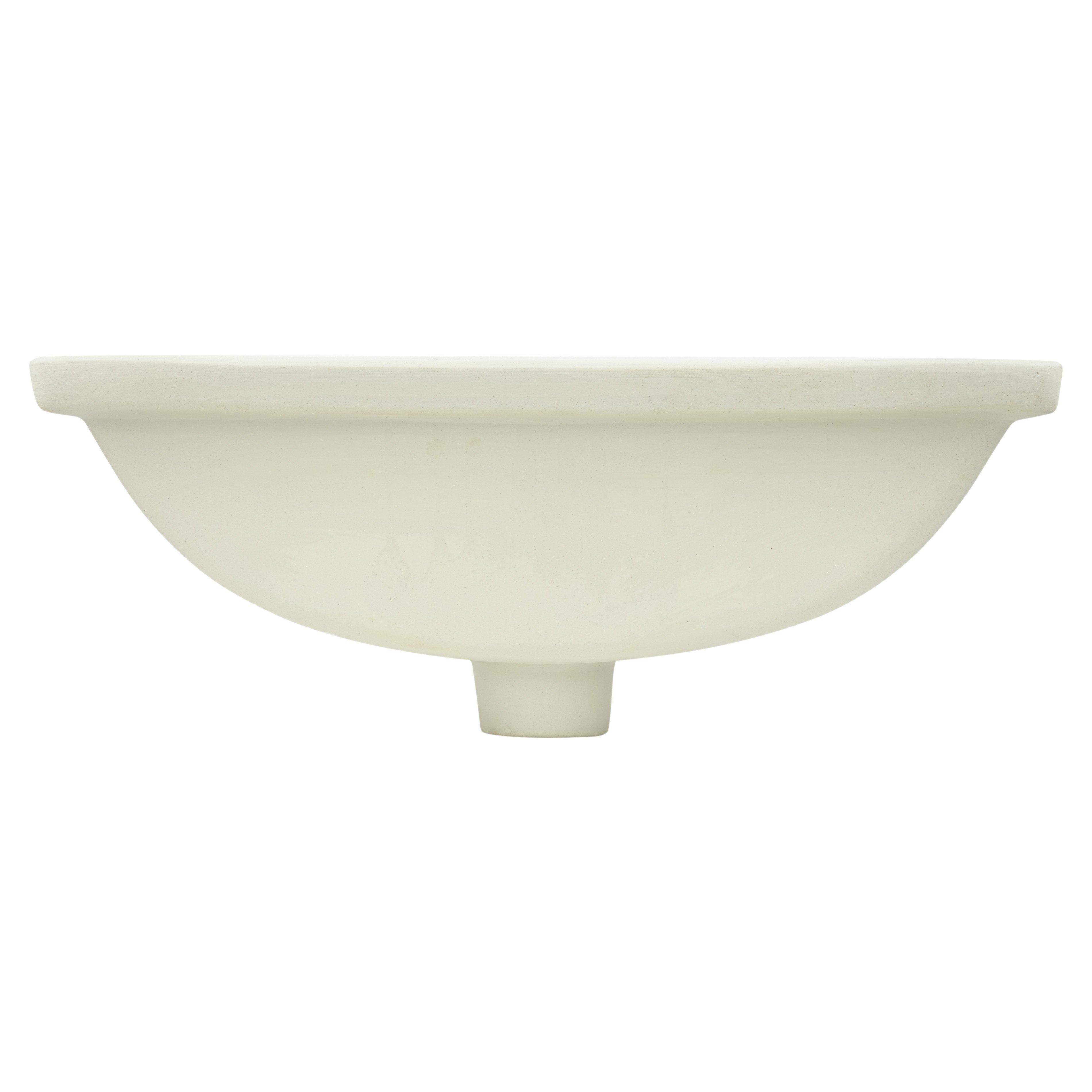 Rectangular Porcelain Undermount Bathroom Sink White Signature Hardware   416462 Um Bath Sink WH Back MV90 