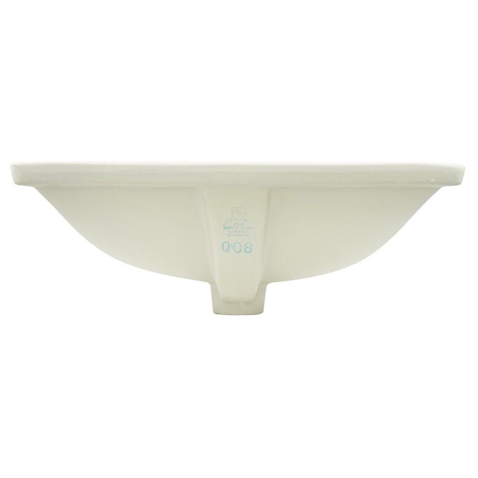 Rectangular Porcelain Undermount Bathroom Sink - White, , large image number 1