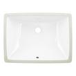 Rectangular Porcelain Undermount Bathroom Sink - White, , large image number 4