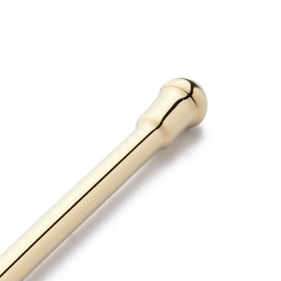 3/8" OD X 20" Bathroom Supply Tube - Non-Corrugated - Bendable - Polished Brass, , large image number 1