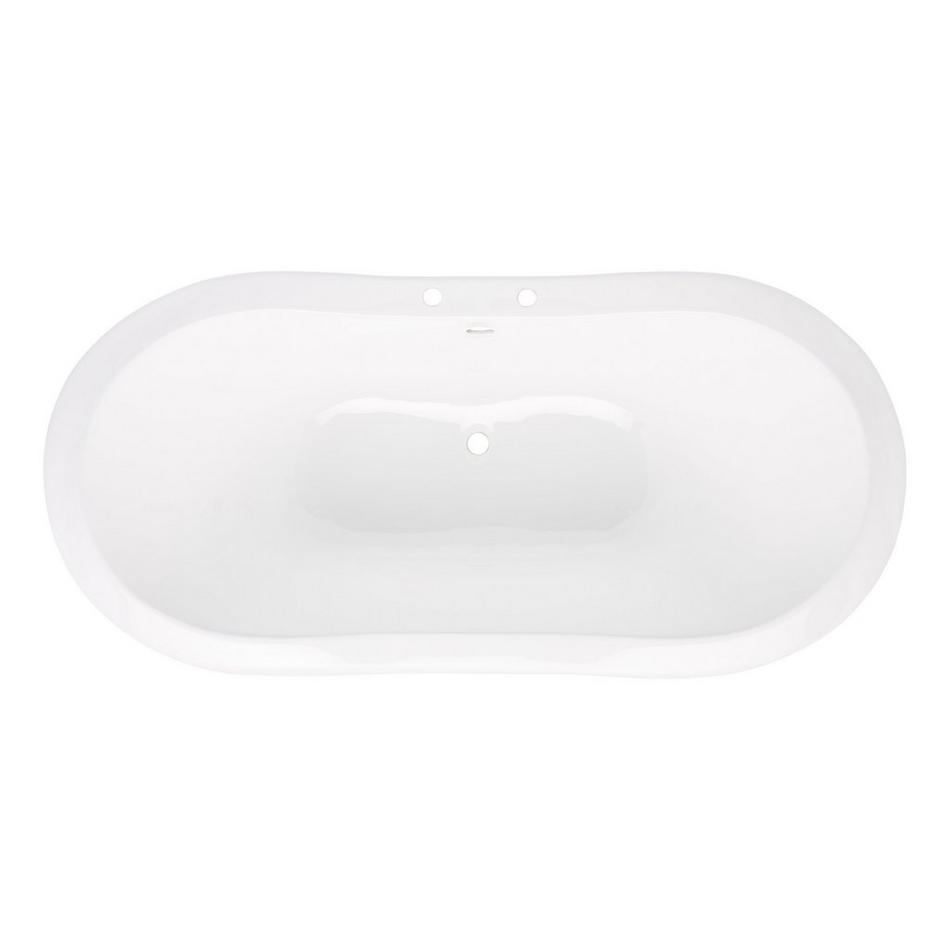61" Arabella Black Cast Iron Tub - 7" Rim Holes - Matte Black Lion Feet, , large image number 1