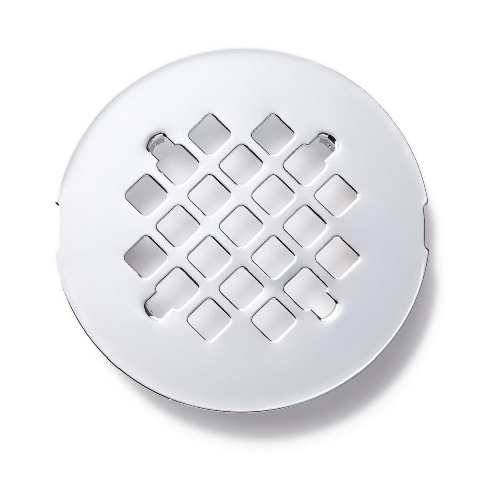 Signature Hardware 446689 Square Shower Drain Cover with Round Strainer Finish: Chrome