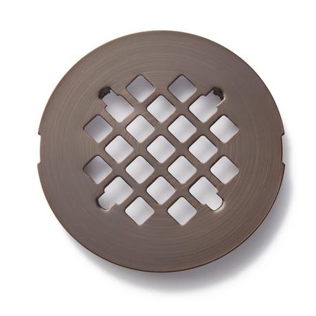 Round Shower Drain 3-7/8 Inch Cover Geometric Squares No.1