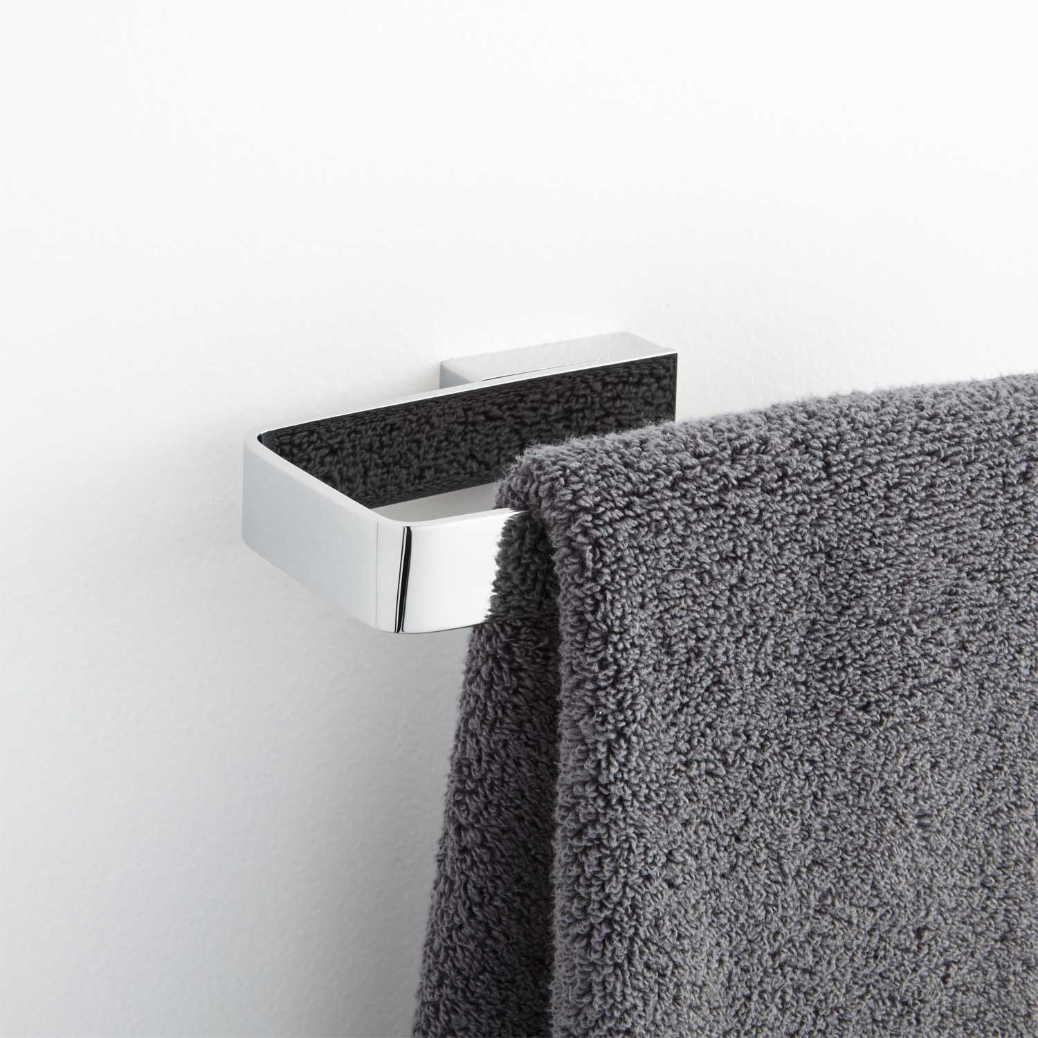 Signature Hardware Cooper Towel Bar and Shelf Brushed Nickel