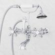 Wall-Mount Telephone Faucet with Cross Handles and 4" Wall Couplers - Chrome, , large image number 0