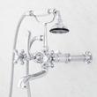 Wall-Mount Telephone Tub Faucet and Hand Shower - Cross Handles, , large image number 3