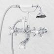 Wall-Mount Telephone Faucet with Cross Handles and 4" Wall Couplers - Chrome, , large image number 1