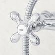 Wall-Mount Telephone Faucet with Cross Handles and 4" Wall Couplers - Chrome, , large image number 5