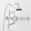 Wall-Mount Telephone Faucet with Cross Handles and 4" Wall Couplers - Chrome, , large image number 3