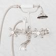 Wall-Mount Telephone Faucet with Cross Handles and 4" Wall Couplers - Polished Nickel, , large image number 0