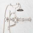 Wall-Mount Telephone Faucet with Cross Handles and 4" Wall Couplers - Polished Nickel, , large image number 2