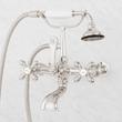 Wall-Mount Telephone Faucet with Cross Handles and 4" Wall Couplers - Polished Nickel, , large image number 1