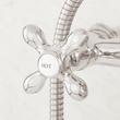 Wall-Mount Telephone Faucet with Cross Handles and 4" Wall Couplers - Polished Nickel, , large image number 5