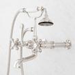 Wall-Mount Telephone Faucet with Cross Handles and 4" Wall Couplers - Polished Nickel, , large image number 3