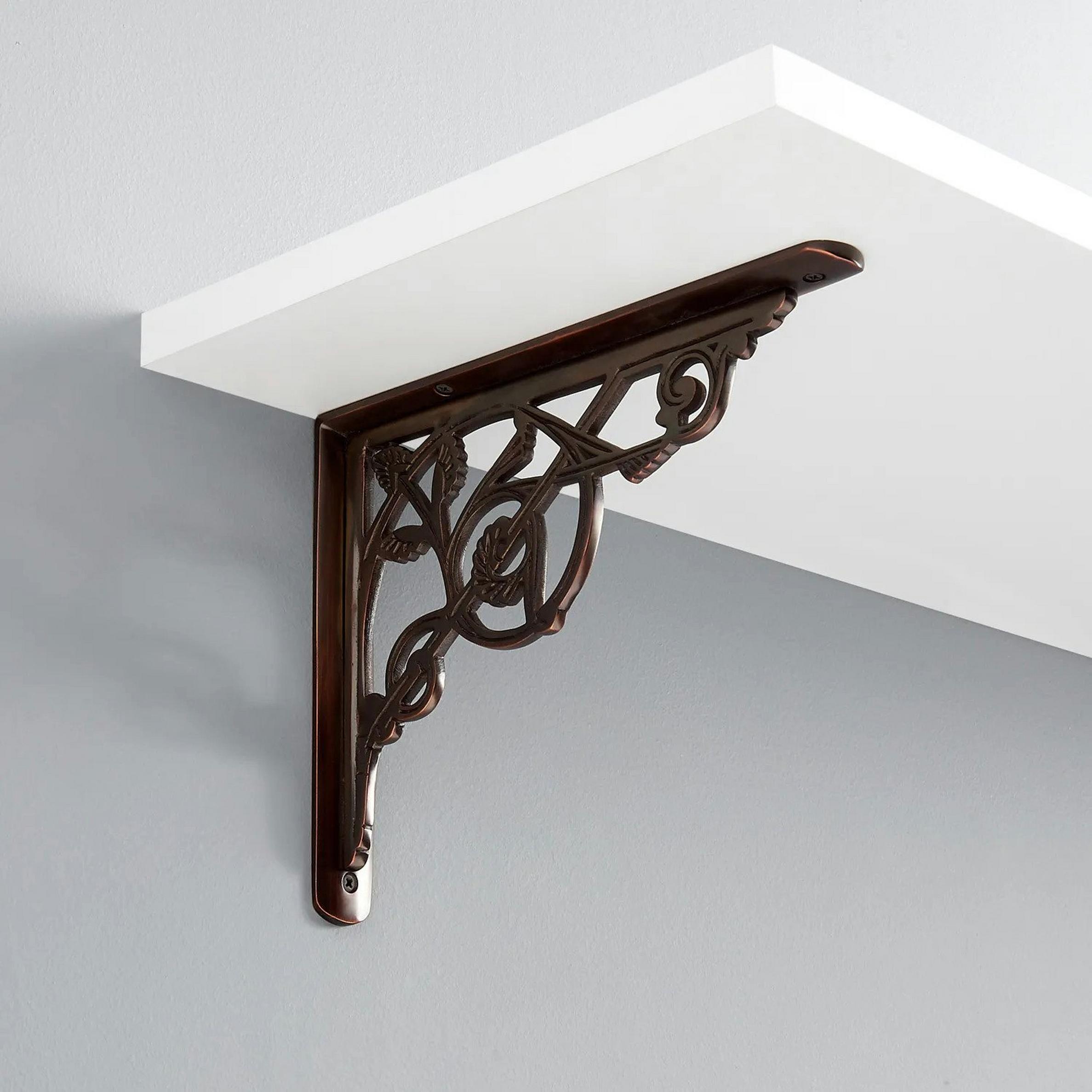 Everdeen Solid Brass Shelf Bracket Oil Rubbed Bronze 91/2" x 71/2