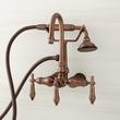 Pasaia Tub Faucet with Hand Shower and 4" Wall Couplers - Oil Rubbed Bronze, , large image number 0